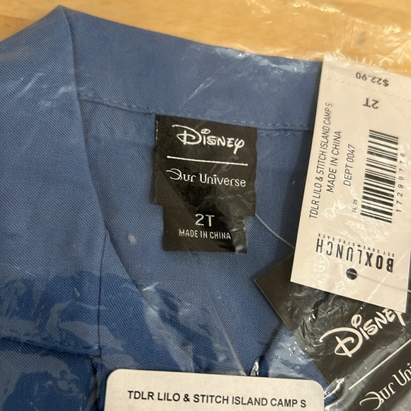 Disney Lilo & Stitch Island Life Toddler Woven Button-Up Toddler Size 2T - Picture 11 of 13